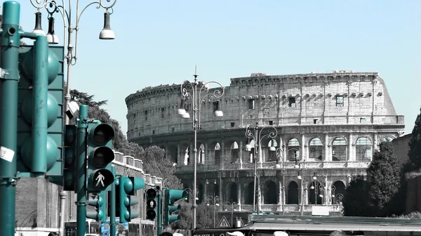 Vista Del Coliseo Roma Italia — Foto de Stock