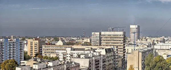 Şehir Merkezi Lodz Polonya Panoraması — Stok fotoğraf