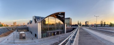Lodz Fabryczna Tren İstasyonu Lodz Polonya