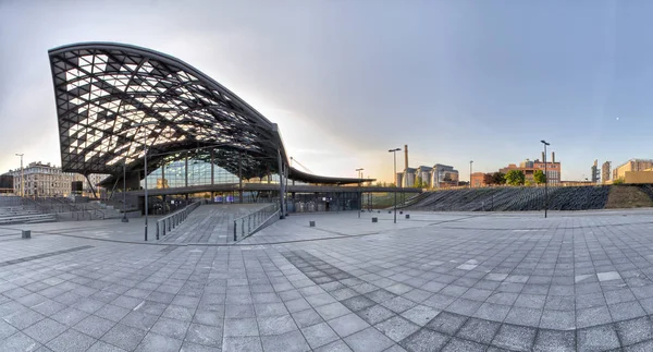 Lodz Fabryczna Železniční Stanice Centrum Města Polsko — Stock fotografie