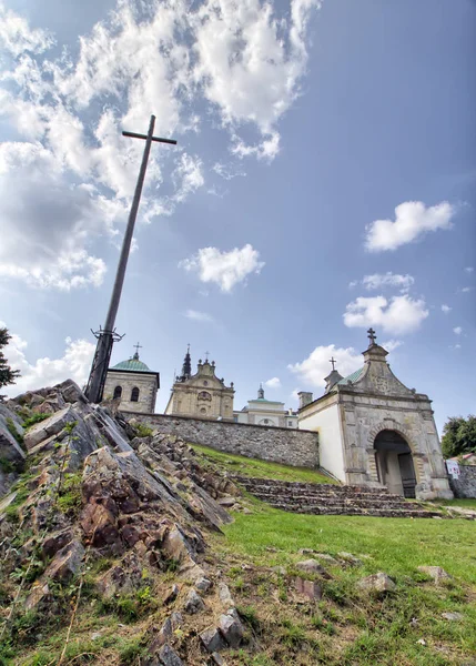Benedictine Monastery Basilica Holy Cross Swietokrzyskie Mountains — Stock Photo, Image