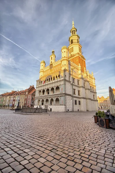 Centro Ciudad Ayuntamiento Poznan Polonia — Foto de Stock