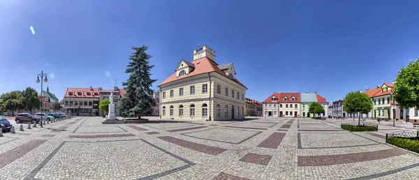 Praça Cidade Velha Cidade Leczyca Polónia — Fotografia de Stock