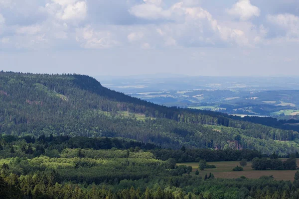 Vista Desde Cima Szczeliniec Wielki Montañas Mesa Sudetes Polonia —  Fotos de Stock