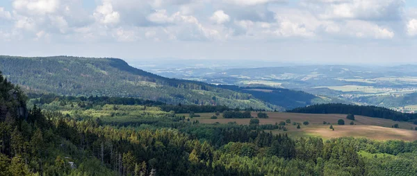 Szczeliniec Wielkiの上からの眺め テーブル山 スデーツ ポーランド — ストック写真