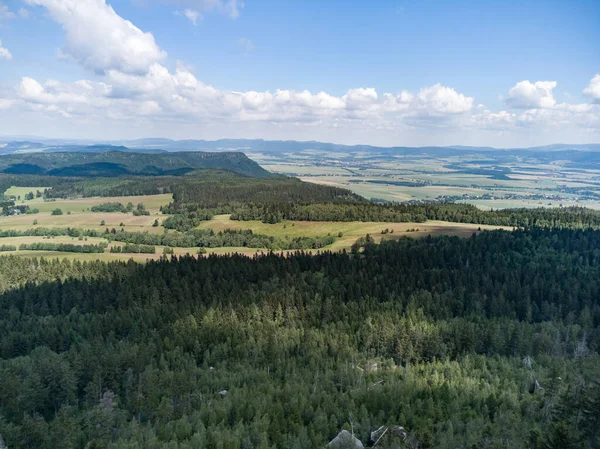 Άποψη Από Την Κορυφή Του Szczeliniec Wielki Table Mountains Sudetes — Φωτογραφία Αρχείου