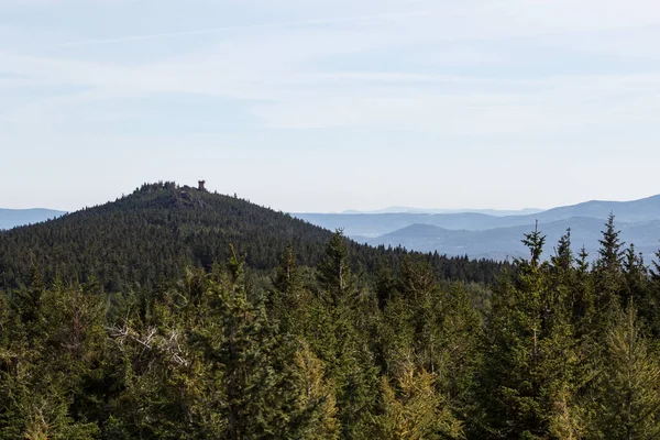 Pohled Krkonoše Jizerské Hory — Stock fotografie