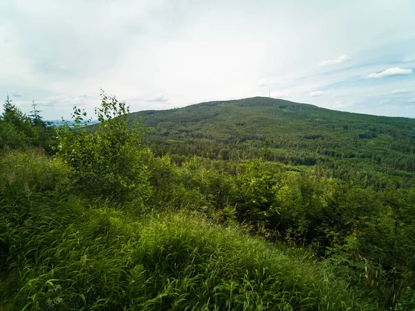 Montagne Sleza Vue Depuis Montagne Radunia — Photo