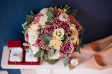 Düğün buketi yakın çekim