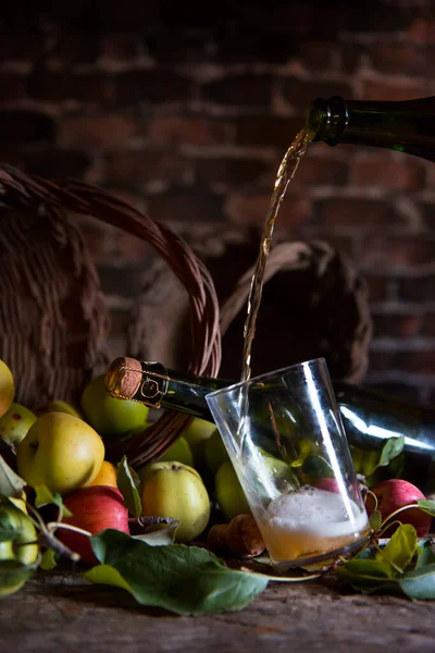 Přírodní Jablečný Mošt Vinařství Asturii — Stock fotografie