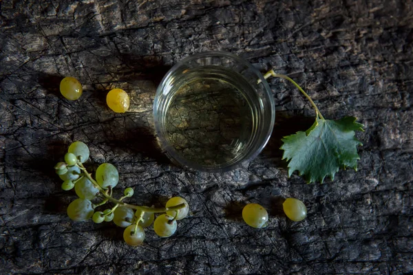 Winogrona Białe Wino Starej Piwnicy — Zdjęcie stockowe