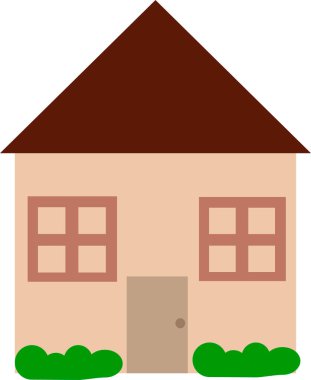 Düz kulübe. Uygulama arayüzü için modern, banliyö emlak binası tasarımı. Kırsal kesimde bir mimarlık evi var. Konut binalarının cepheleri. Vektör illüstrasyonu.