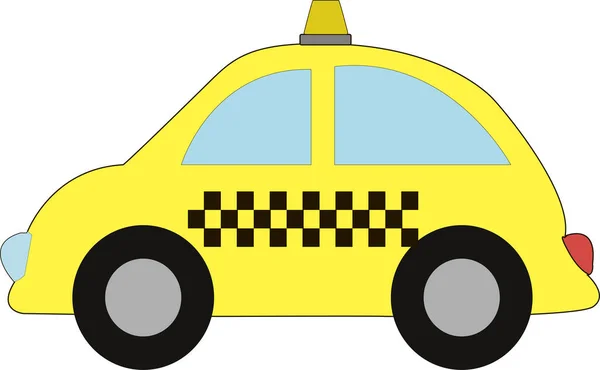 El coche es un taxi, el concepto de transporte de personas, ilustración vectorial — Vector de stock