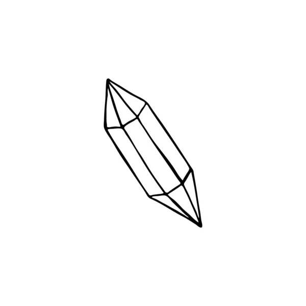 水晶のイメージを捨てなさい ステッカーのためのベクトル シンプルな黒と白の画像 ハロウィン — ストックベクタ