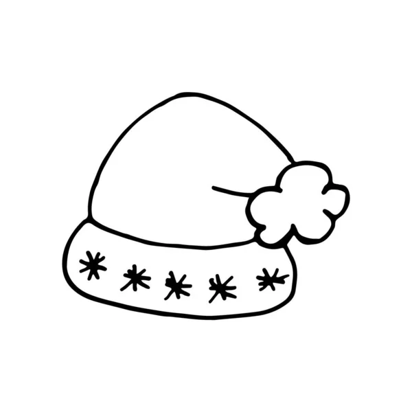 冬の帽子をかわいい ウェブ 休日のポスターやカードのための画像 — ストックベクタ