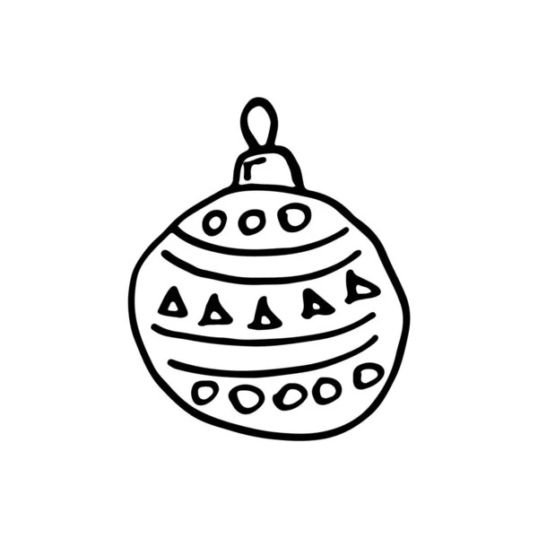 Κούνα Την Μπάλα Του Χριστουγεννιάτικου Δέντρου Εικόνα Για Web Print — Διανυσματικό Αρχείο