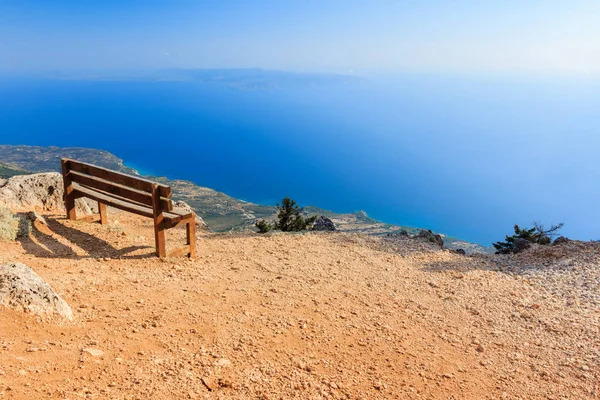 Mount Aenos, Kefalonia, Yunanistan üzerinden üstten görünüm.