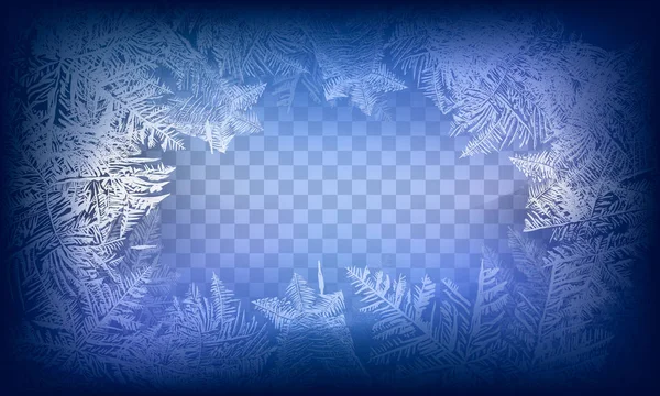 2019新年冰上霜的背景 Rgb 全局颜色 一个可编辑渐变用于轻松重新着色 矢量插图 冰冷的圣诞背景 雪和冰柱 — 图库矢量图片