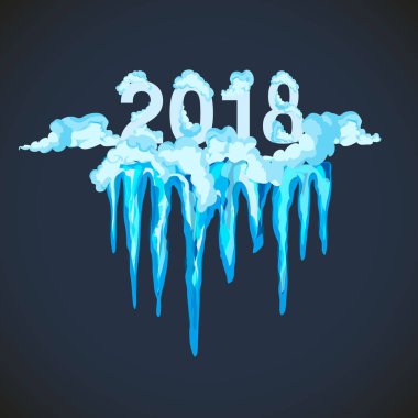 Web sitesi için yeni yıl dekorasyon seti. İzole kar kapaklar menü çubuğu ve düğmeleri ayarlamak. Raster buz sarkıtları ve kar taneleri