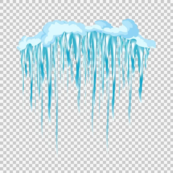 Web sitesi için yeni yıl dekorasyon seti. İzole kar kapaklar menü çubuğu ve düğmeleri ayarlamak. Raster buz sarkıtları ve kar taneleri