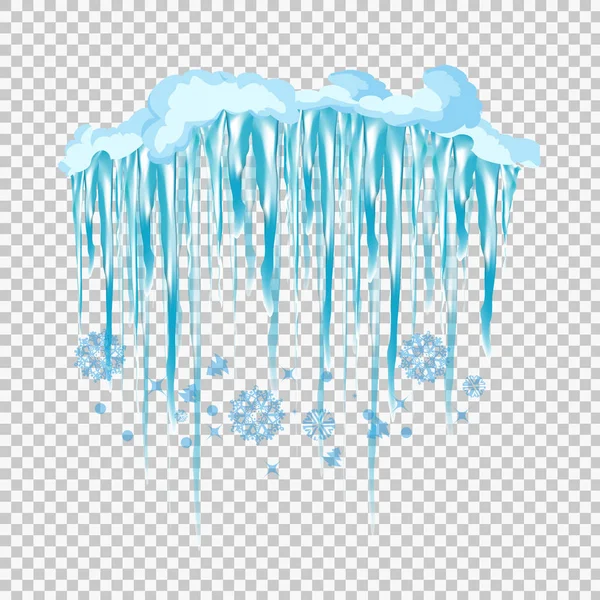 Web sitesi için yeni yıl dekorasyon seti. İzole kar kapaklar menü çubuğu ve düğmeleri ayarlamak. Raster buz sarkıtları ve kar taneleri