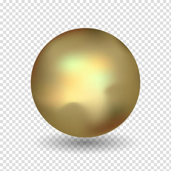 ゴールドの光沢のある球の分離ホワイトを設定します あなたのデザインのベクトル図 — ストックベクタ