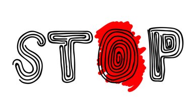 Kes şunu. Elle çizilmiş kuru fırça yazı. Mürekkep çizim. Modern hat