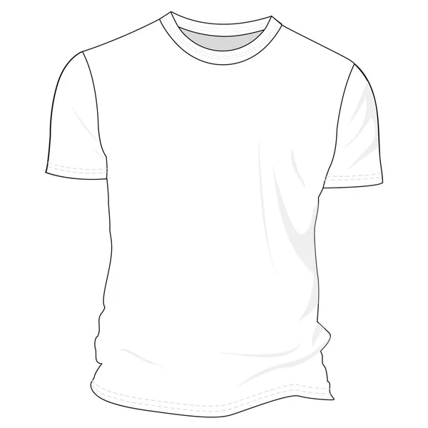White Blank Shirt Clothing Design New Sport Unisex Textile Form — Stock Vector