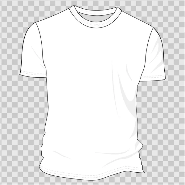 Beyaz Boş Shirt Giyim Tasarım Yeni Spor Unisex Tekstil Formu — Stok Vektör