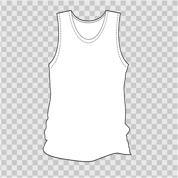 Λευκό Κενό Shirt Σχεδιασμός Ρούχα Νέο Άθλημα Unisex Κλωστοϋφαντουργικό Μορφή — Διανυσματικό Αρχείο