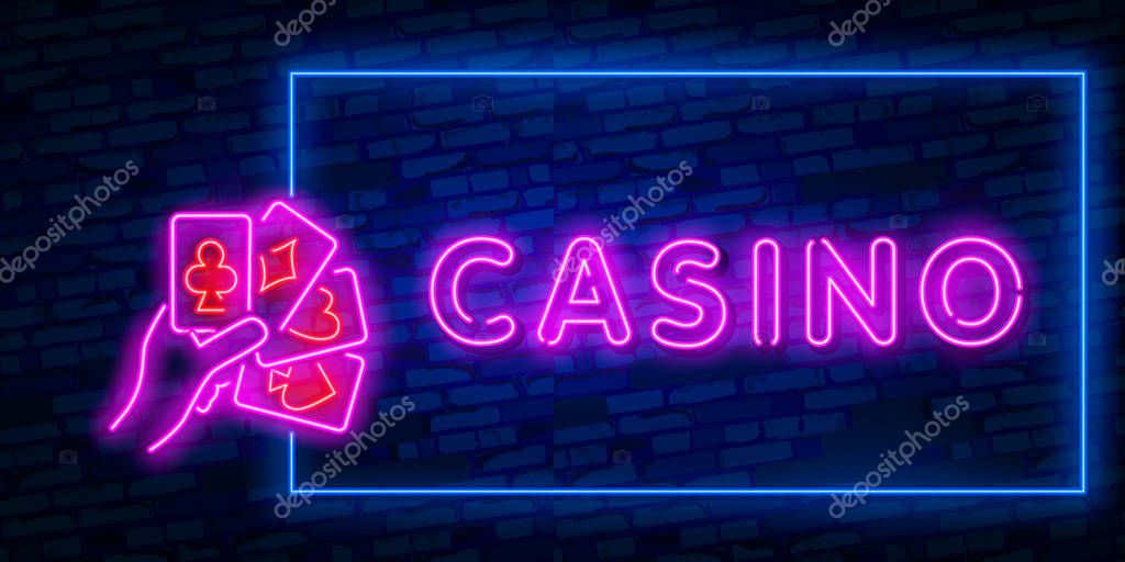 Vector realistic isolated neon sign of Blackjack frame logo for decoration and covering on the wall background. Concept of casino and gambling.