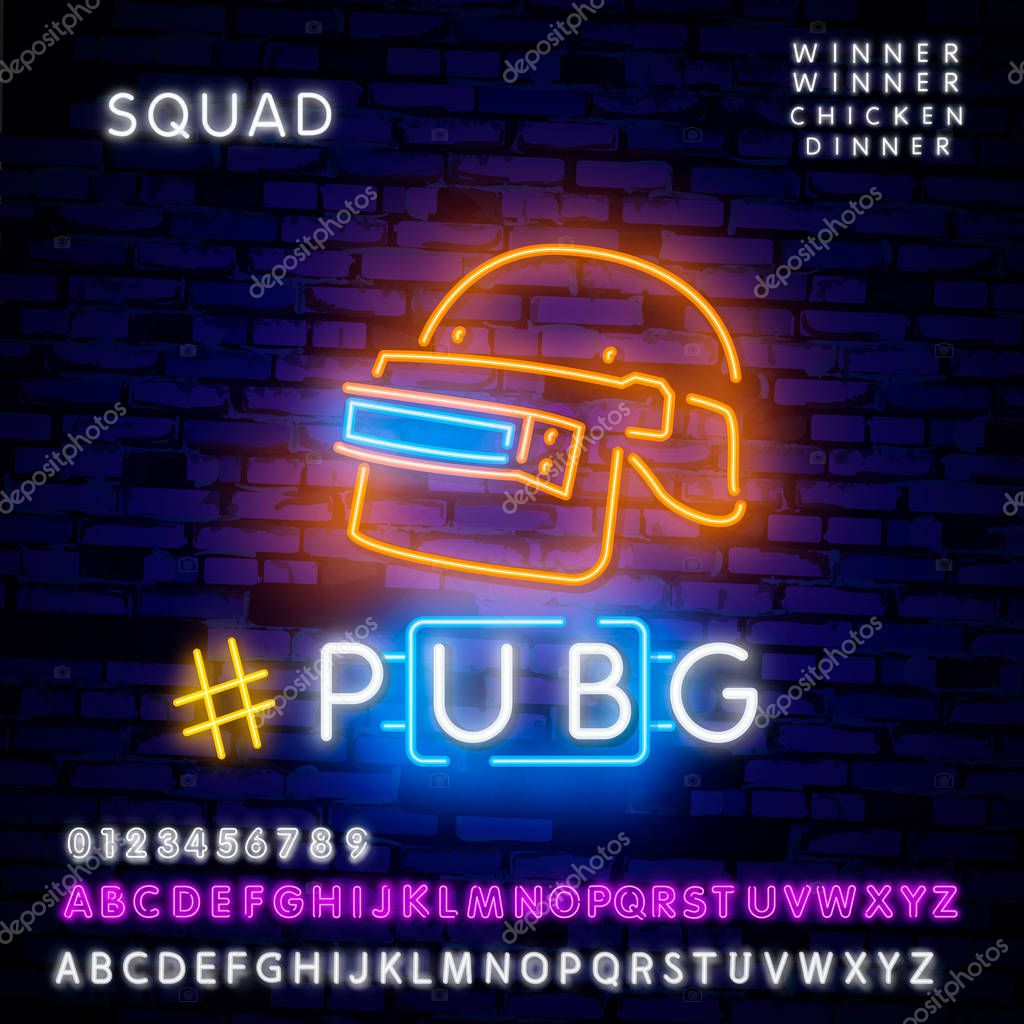 Vector illustration logo and text Winner winner chicken dinner. winning pubg text