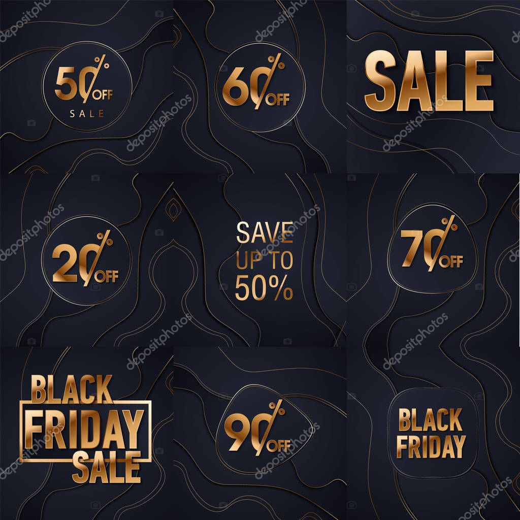 Black friday sale gold glitter background. Black shine gold sparkles background. Super friday sale logo for banner, web, header and flyer, design.