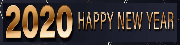 Golden Vector luxury text 2020 Happy new year. Gold Festive Numbers Design, diamonds texture. Gold shining glitter confetti. Happy New Year Banner with 2020 Numbers for greeting card, calendar 2020 — Stock Vector