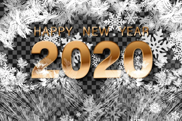 Yeni Yıl Kar arka plan. Mutlu Kış Tatili İllüstrasyon Şablonu. 2020 Kutlama Arka Plan. Fantezi Snowstorm İllüstrasyon Tasarımı. — Stok Vektör