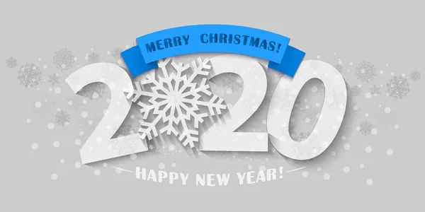 2020 Feliz Año Nuevo fondo. Ilustración vectorial 2020 Feliz año nuevo y feliz Navidad. para el diseño de sus folletos y postales — Vector de stock