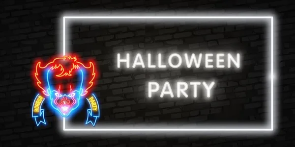 Halloween-Leuchtreklame-Vektor. Trick oder Behandlung von Halloween-Design-Vorlage mit Geist und Web für Banner, Poster, Grußkarte, Party-Einladung, Lichtbanner. — Stockvektor