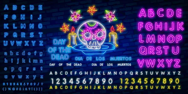 Neon mexikanische Ikonen. Ikone von cinco de mayo. Mexikanische Leuchtreklame. Kaktus, mexikanische Flagge, Tequila, mexikanischer Hut, Totenkopf, Taco, Maracas, Chili, Kugelsymbol. Vektor — Stockvektor