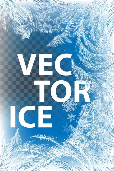 2020 Újév jeges háttérrel. - Igen. Globális színek. Egy szerkeszthető lejtőt használnak a könnyű visszafejtéshez. Vektor illusztráció. jeges karácsonyi háttér. hó és jégcsapok — Stock Vector