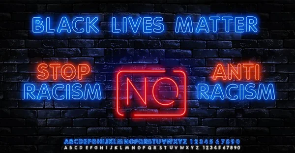 Black Lives Matter Poster Stop Rasism Support Society Protest Demonstration — Stockový vektor