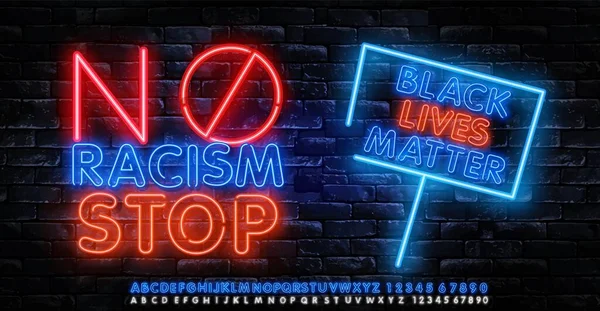 Black Lives Matter Poster Stop Rasism Support Society Protest Demonstration — Stockový vektor