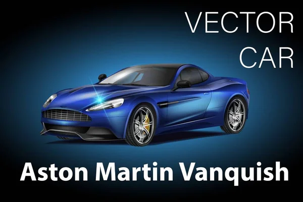 Barcelona Mayo Aston Martin Vanquish Salón Internacional Del Automóvil Barcelona — Vector de stock