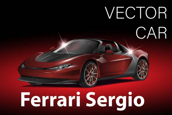 Genf Schweiz März 2015 Vektor Illusion Pininfarina Ferrari Sergio — Stockvektor