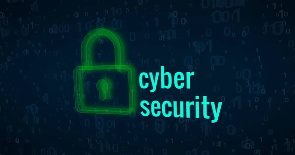 Cybersécurité Protection Informatique Sur Fond Numérique Concept Abstrait — Photo