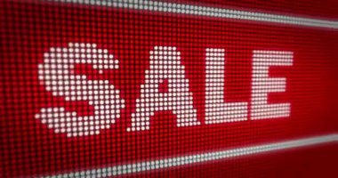 Satış başlığına büyük Led kapalı % 70 görüntülemek. Promosyon mesaj.