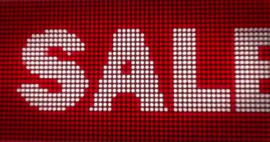 Satış başlığına büyük Led kapalı %30 görüntülemek. Promosyon mesaj.