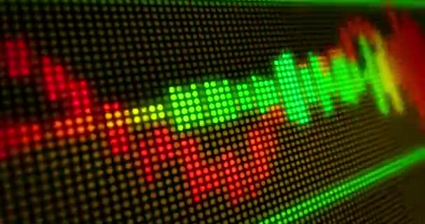 Frequência Dinâmica Colorida Espectro Áudio Display Led Grande Com Pixel — Vídeo de Stock