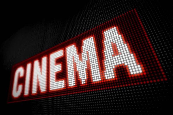 Cinema Neon Stora Led Display Med Stora Pixlar Tecken Ljus — Stockfoto