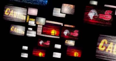 Eski bir tv üzerinde gürültü ayarlar. Uçuş arasında televizyon ekranları ile kar ve sinyal yok. Anksiyete bir atmosfere sahip soyut sorunsuz animasyon televizyon görüntüler.