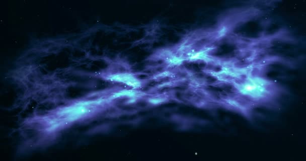 Cesta pro galaxii s zrození hvězdy v mlhovině mraky. Kosmos animace pozadí. Abstraktní 3d vykreslování průzkum vesmíru.